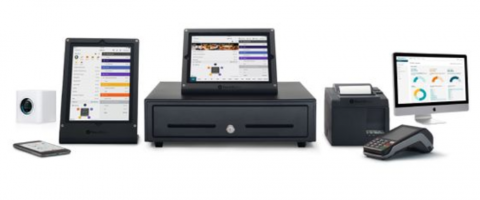 TouchBistro POS full kit including iPad terminal, receipt printer, cash drawer, card reader, and networking hub for complete restaurant point-of-sale operations.